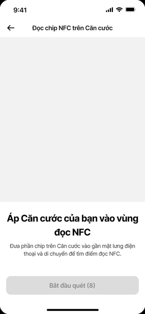 Chuẩn bị quét NFC