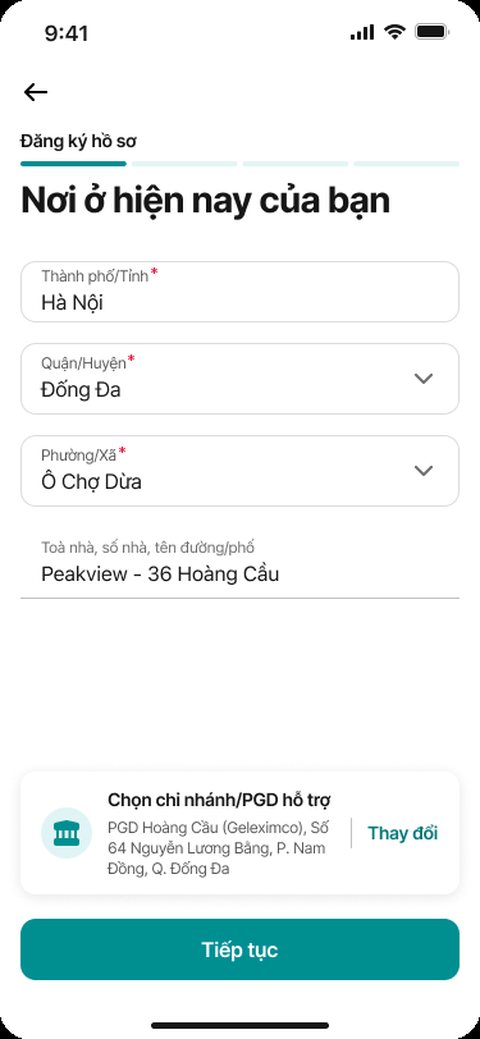 Nơi ở hiện nay