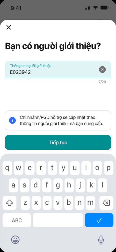 Nhập mã giới thiệu