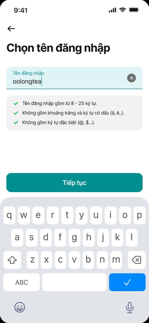 Tên đăng nhập hợp lệ