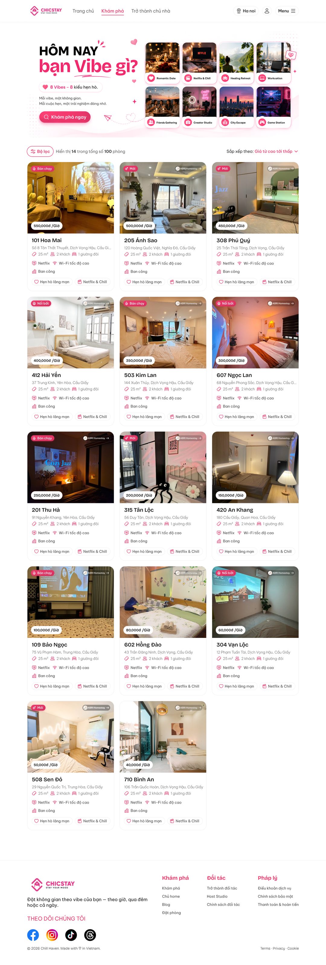 Chicstay — khám phá