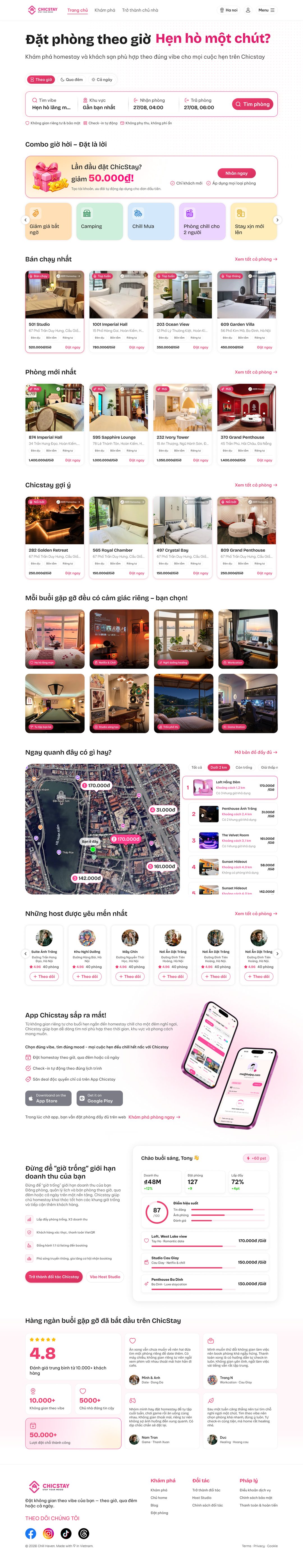 Chicstay — trang chủ & tìm kiếm