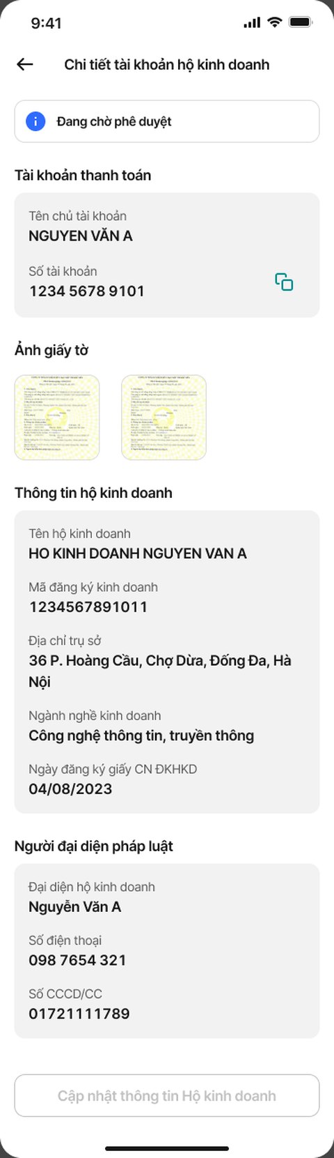 Đang chờ phê duyệt